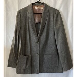 Young Pendleton Vintage Grey Pure Virgin‎ Wool Blazer Size 11-12